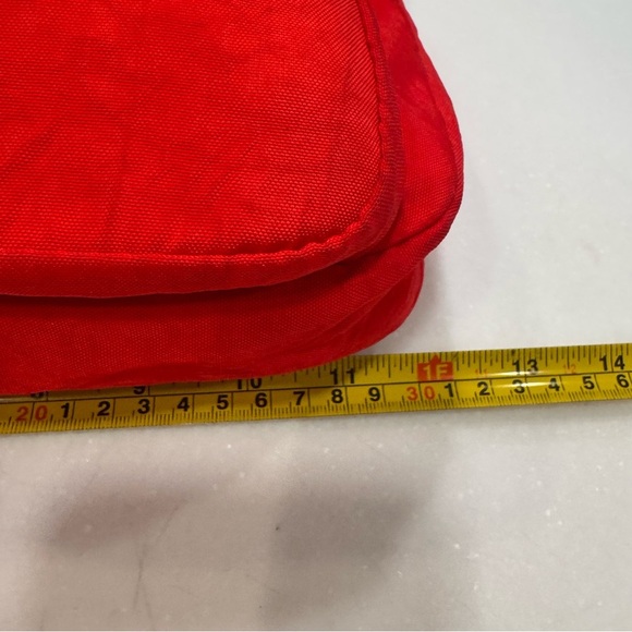 Travelon Crossboy Bag Red Silver Hardware Front Pockets Adjustable Strap - Picture 10 of 13